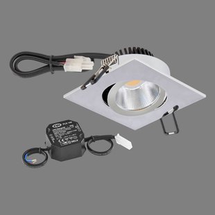 EVN PC20 inbouw hoekig fasedimmer 3000K chroom