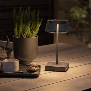 Konstsmide Scilla LED tafellamp met USB, zwart