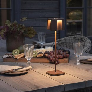 Konstsmide LED sfeerlamp Nice, USB-laadpoort, roest