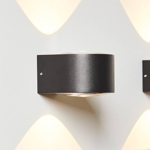 LOOM DESIGN Frey LED wandlamp IP65 2x6W zwart LOOM DESIGN Frey LED wandlamp IP65 2x6W zwart