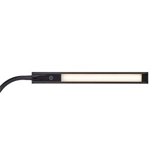 LED klemlamp MAULpirro, zwart, 37 cm, dimbaar