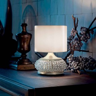 Masiero Tafellamp Galà 22cm ivoor/goud, kristalglas