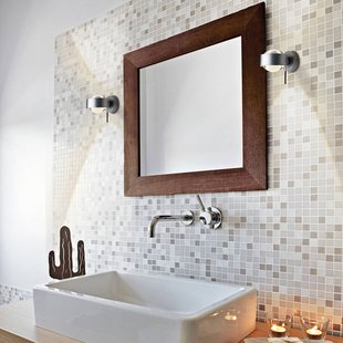 Top Light Puk Mini Wall+, G9, heldere glazen, mat chroom