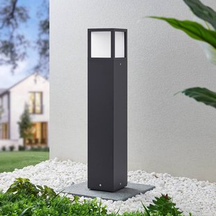 Lucande LED tuinpadverlichting Dewari, 65 cm, donkergrijs, IP54