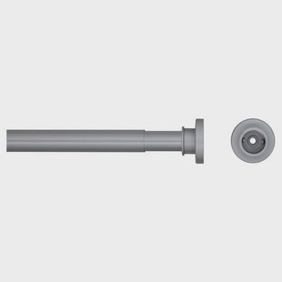 Douchegordijnstang Seallux diameter 28 mm verstelbaar van 80 cm tot 130 cm mat aluminium