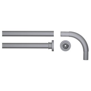 Douchegordijnstang Seallux diameter 28 mm verstelbaar van 80 cm tot 130 cm Wit