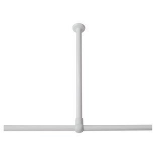 Plafondsteun Seallux ten behoeve van douche hoekstang 60 cm wit