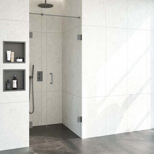 Nisdeur Compleet Just Creating Profielloos 2-Delig 90x200 cm 30/60 Gunmetal