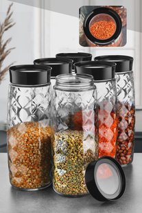 Set van 6 glazen potten Lacy | Heritage