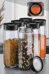 Set van 6 glazen potten Julie | Heritage