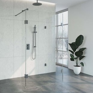 Inloopdouche Compleet Just Creating Profielloos 100x120/30 cm Reversed Gunmetal Inloopdouche Compleet Just Creating Profielloos 100x120/30 cm Reversed Gunmetal