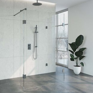Inloopdouche Compleet Just Creating Profielloos 100x130/30 cm Reversed Gunmetal Inloopdouche Compleet Just Creating Profielloos 100x130/30 cm Reversed Gunmetal