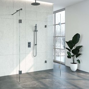 Inloopdouche Compleet Just Creating Profielloos 90x140/30 cm Reversed Gunmetal Inloopdouche Compleet Just Creating Profielloos 90x140/30 cm Reversed Gunmetal