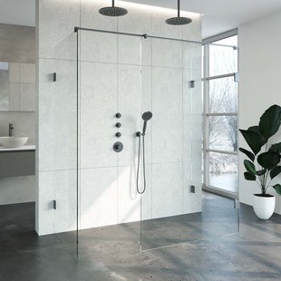 Inloopdouche Compleet XL Just Creating Profielloos 90x180 cm Gunmetal Inloopdouche Compleet XL Just Creating Profielloos 90x180 cm Gunmetal