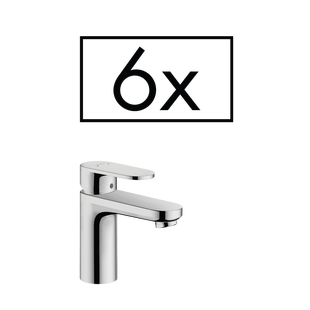 Wastafelmengkraan HansGrohe Vernis Blend 100 Eengreeps Met Trekwaste 6 Stuks Chroom