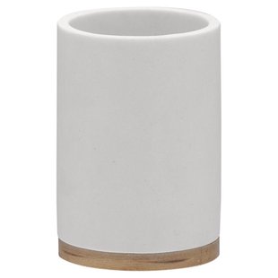 Tandenborstelbeker Grace 10,2 x 7,2 cm Polyresin Wit
