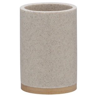 Tandenborstelbeker Sealskin Grace 10,2 x 7,2 cm Polyresin Zand