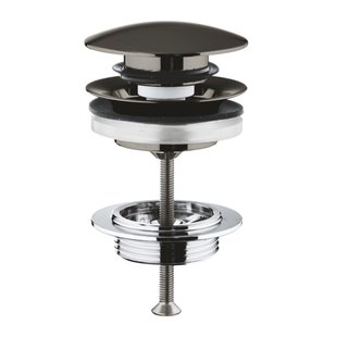 Waste GROHE Others met Push Open Plug Hard Graphite Geborsteld