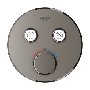 Thermostatische Douchekraan GROHE Grohtherm Smart Controle met Omstelling Hard Graphite Geborsteld