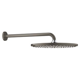 Regendoucheset GROHE Rainshower Cosmopolitan Metal 31 cm met Wandarm Hard Graphite Geborsteld