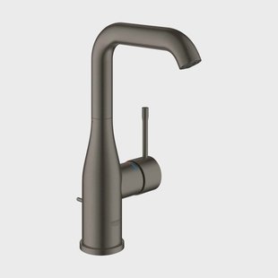 Wastafelmengkraan GROHE Essence 1 Hendel Met Waste L Hard Graphite Geborsteld