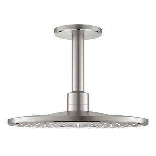 Regendoucheset GROHE Rainshower SmartActive 31 cm met Plafondarm Supersteel