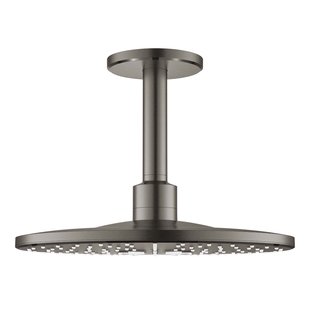 Regendoucheset GROHE Rainshower SmartActive 31 cm met Plafondarm Hard Graphite Geborsteld