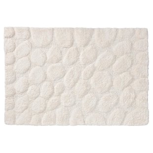 Badmat Sealskin Pebbles Katoen 90x60 cm Ivoor