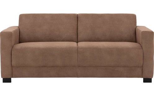 Goossens Bank My Style bruin, microvezel, 2,5-zits, stijlvol landelijk
