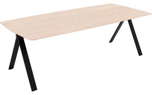 Goossens Excellent Eettafel Floyd, Semi rechthoekig 280 x 100 cm