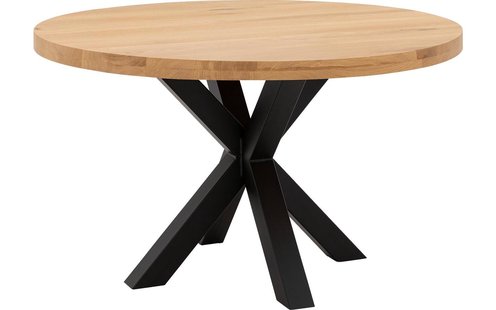 Goossens Eettafel Blade, Strak blad rond 110 x 110 cm 6 cm dik