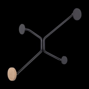 Hook coat rack outer corners - wandkapstok black