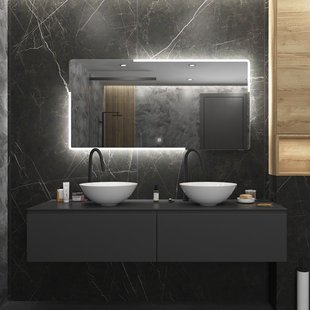 Badkamerspiegel BWS Liteem 150x70 cm Met LED Badkamerspiegel BWS Liteem 150x70 cm Met LED