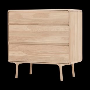 Fawn drawer houten ladekast whitewash - 90 x 90 cm