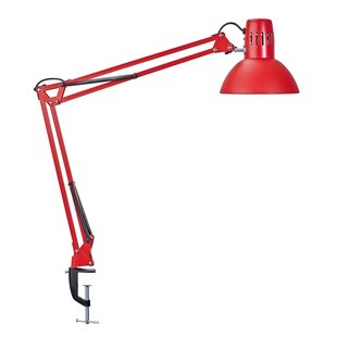 MAULstudie klemlamp, rood, hoogte 44 cm, metaal