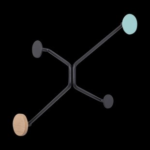 Hook coat rack outer corners - wandkapstok green