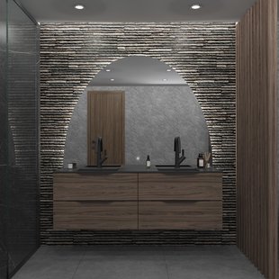 Spiegel Gliss Design Eos 140x120cm Met Ronding Naar Boven En Spiegelverwarming