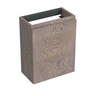 Fonteinkast Forzalaqua Siena 39.5x21.5x50 Cm 1 Deur Links Eiken Silver Grey