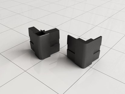 Hoekbevestiging Wiesbaden Voor Skyline Cabine Zwart