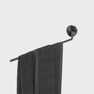 Handdoekrek 1 arm Geesa Opal Zwart Metaal Geborsteld