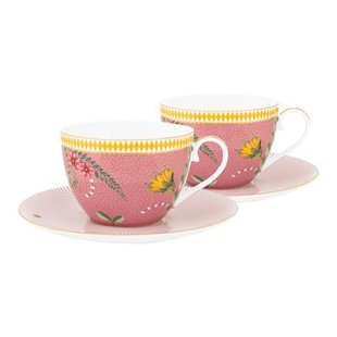Pip Studio La Majorelle Kop en Schotel - Set van 2 - Roze