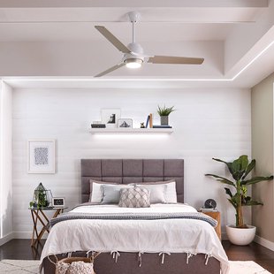 KICHLER LED plafondventilator Zeus 3 vleugels wit-zilver