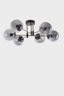 Zwarte hanglamp glas eettafel Zeynep | Opviq