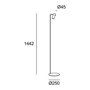 LEDS-C4 Nude Single Curved vloerlamp grijs/zwart LEDS-C4 Nude Single Curved vloerlamp grijs/zwart
