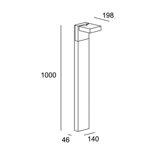 LEDS-C4 Modis CCT antraciet 100cm LED tuinpadverlichting