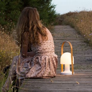 MARSET FollowMePlus accu-tafellamp hoogte 44cm wit