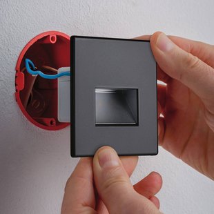 Paulmann LED wand inbouwlamp EDGE, zwart