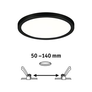 Paulmann Areo LED paneel rond zwart 4000K Ø17,5cm