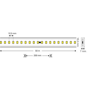 The Light Group SLC LED strip 230V complete set IP65 5m, 3.000K