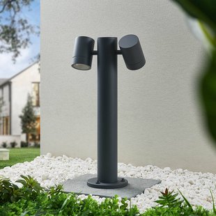 Lucande Maloney sokkellamp, 50 cm, antraciet, IP54 Lucande Maloney sokkellamp, 50 cm, antraciet, IP54